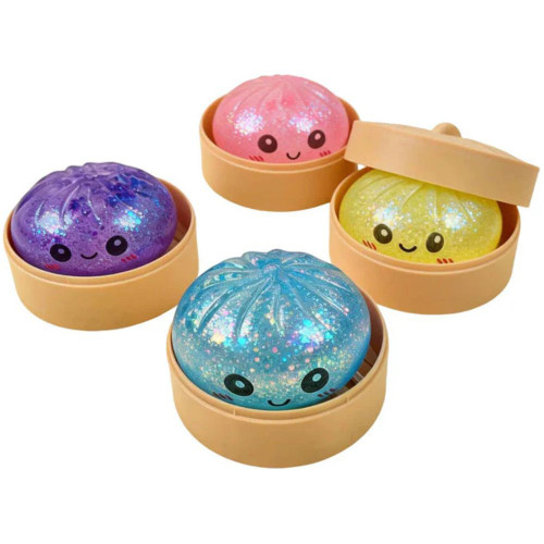 Jelly Mystery Squishy Dumpling with Glitter Surprise OOP