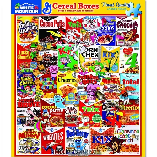 Classic Cereal Boxes - 1,000 Piece Puzzle by White Mountain 