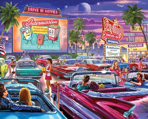 Drive-In Movies Puzzle by White Mountain