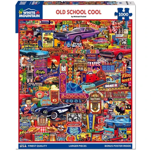 Old School Cool 1000pc Jigsaw Puzzle by White Mountain