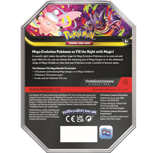 Pokémon TCG: Mega Evolution - Moonlight Tin - Back