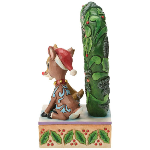 Rudolph and Clarice Heart Wreath Figure by Jim Shore