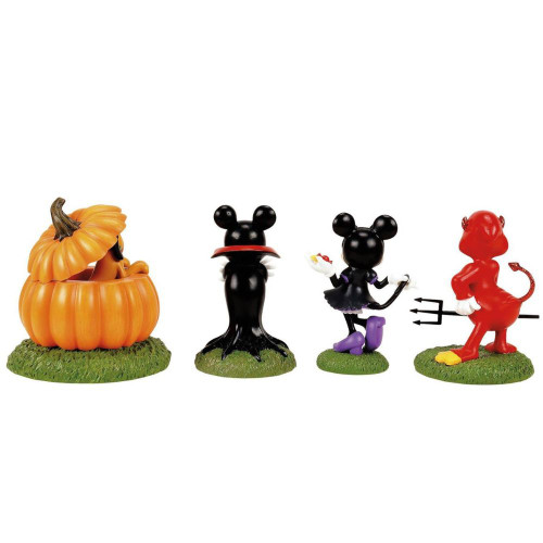 Ready For Tricks & Treats Set Of 4 Department 56 Disney Halloween Village 