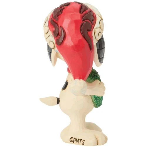Snoopy with Wreath Figure - Opposite View