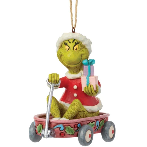 Grinch in Wagon Ornament By Jim Shore