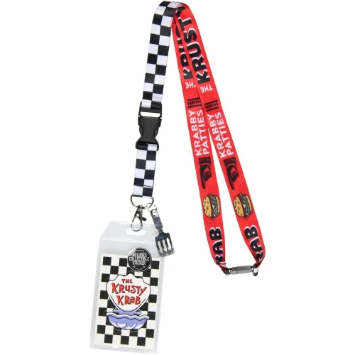  Spongebob SquarePants Double Sided Lanyard With Krusty Klam Charm