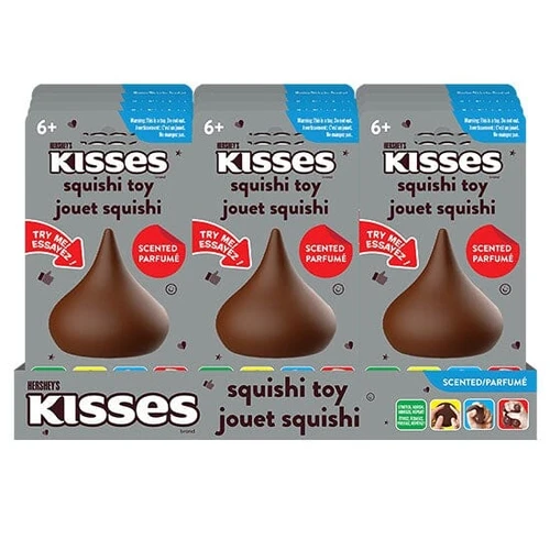 Display of Hershey's Kiss Squishies
