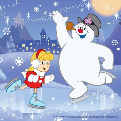 Completed Frosty the Snowman 100 Piece Jigsaw Puzzle