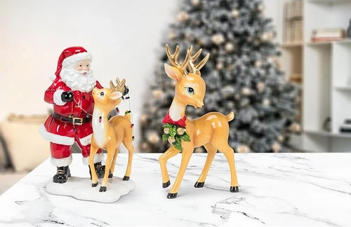 Standing Reindeer with Bow - Lifestyle Image
