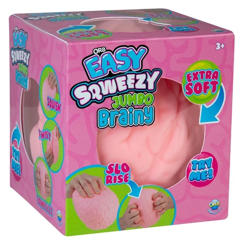 In Box: Easy Sqweey Jumbo Brainy Squish Toy