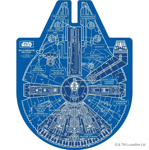Millennium Falcon Puzzle - Blueprint View