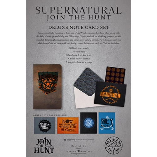 Contents of Supernatural Deluxe Note Card Set