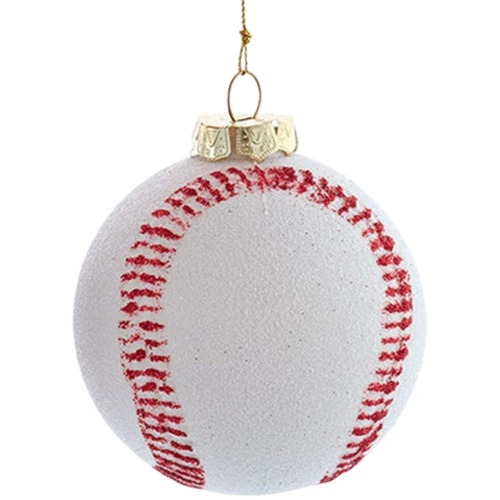 Baseball Glittered Shatterproof Ornament