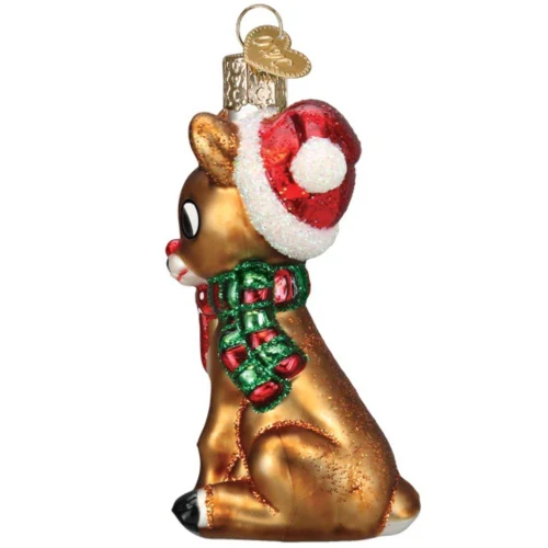 Rudolph and Clarice Glass Ornament by Old World Christmas
