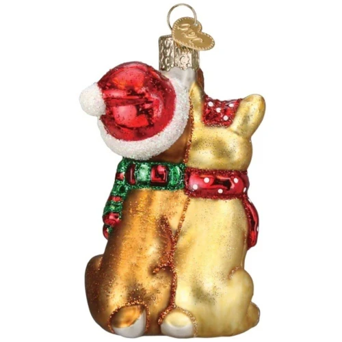 Rudolph and Clarice Glass Ornament by Old World Christmas