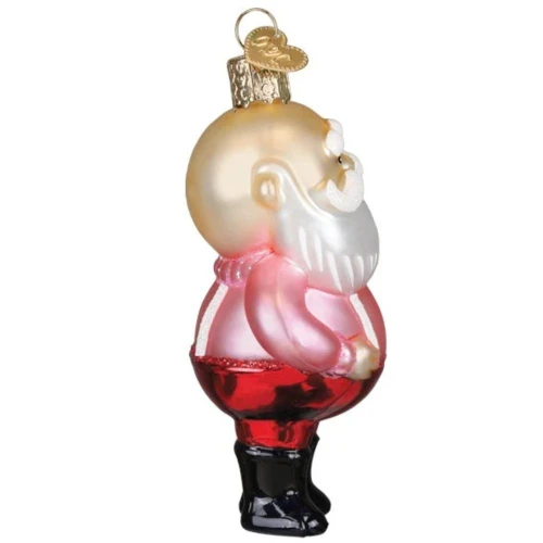 Santa in Suspenders Glass Ornament by Old World Christmas