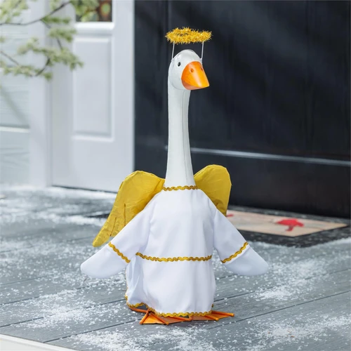 Glamour Shot of Giddy the Goose in Angel Costume