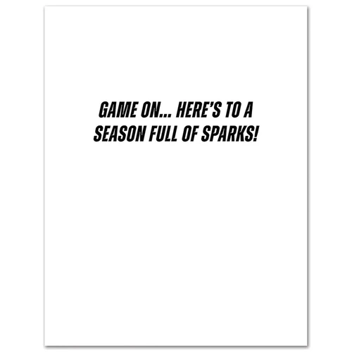 Inside of the Heated Rivalry Christmas Card
