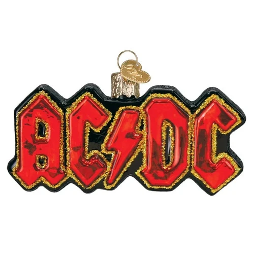 AC/DC Glass Christmas Ornament