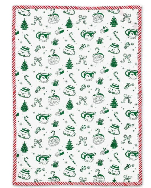 Christmas Vintage Toile Tea Towel