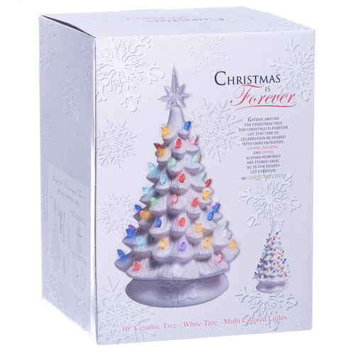Retro Light Up White Ceramic Christmas Tree RetroFestive.ca