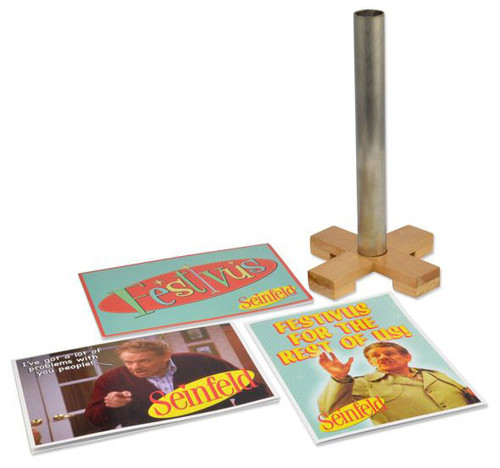 Festivus Kit - 9" Desktop Pole and Greeting Card Set