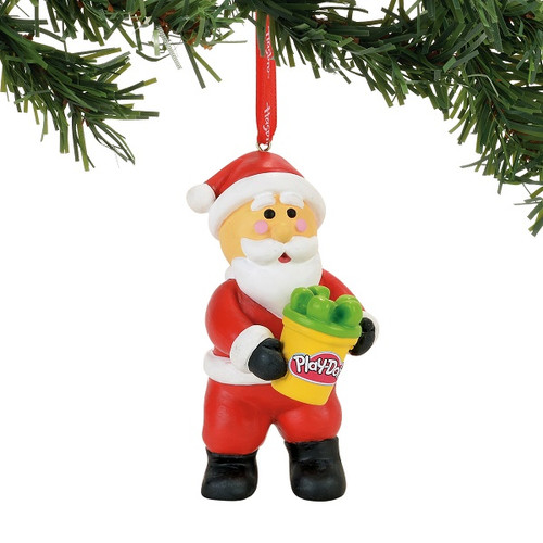 Santa with Playdoh Ornament
