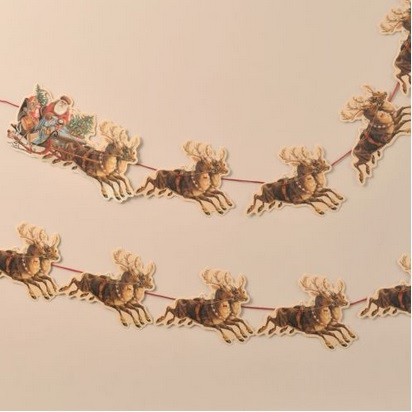 Vintage Santa's Sleigh Garland