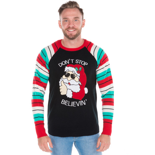 Don't Stop Believing Ugly Sweater on Him Don't Stop Believing Ugly Sweater on Him