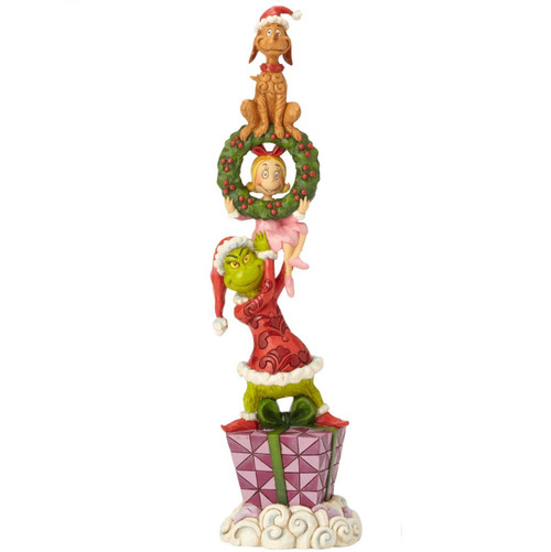 How The Grinch Stole Christmas: Max, The Grinch and Cindy Lou Stacked Figure By Jim Shore