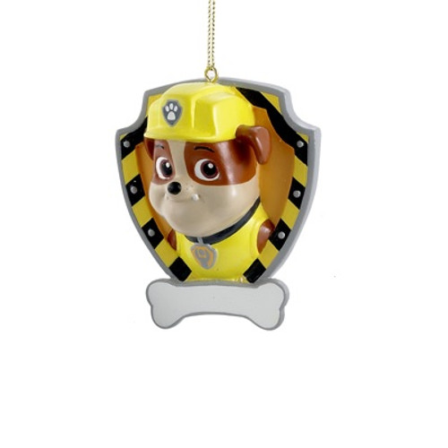 Paw Patrol Personalized Shield Ornament Rubble Paw Patrol Personalized Shield Ornament Rubble