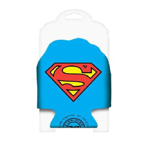 DC Comics Superman Diecut Face Can Cooler Back View DC Comics Superman Diecut Face Can Cooler Back View