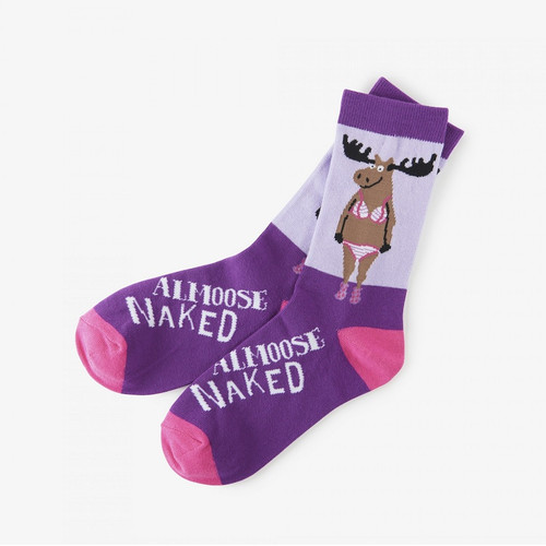 Hatley Almoose Naked Women's Crew Socks