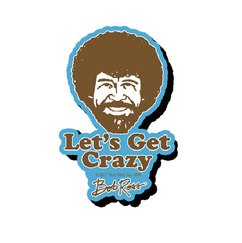 Bob Ross Let's Get Crazy Chunky Magnet Bob Ross Let's Get Crazy Chunky Magnet