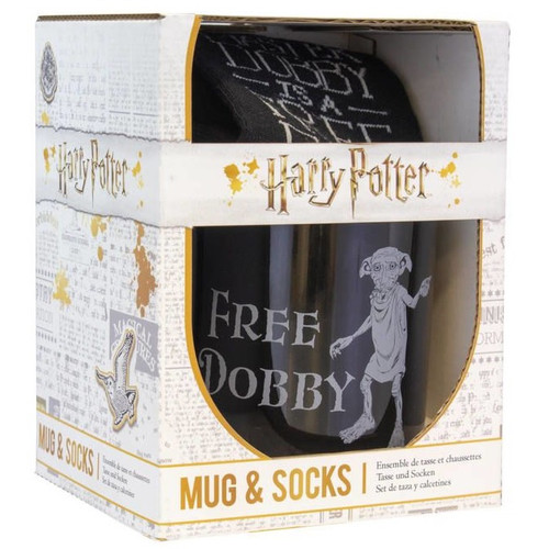 Dobby Is A Free Elf Mug and Sock Set Boxed View
