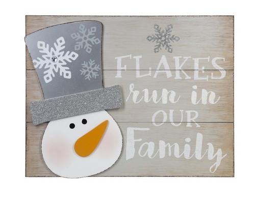 Flakes Run in Our Family Wood Sign