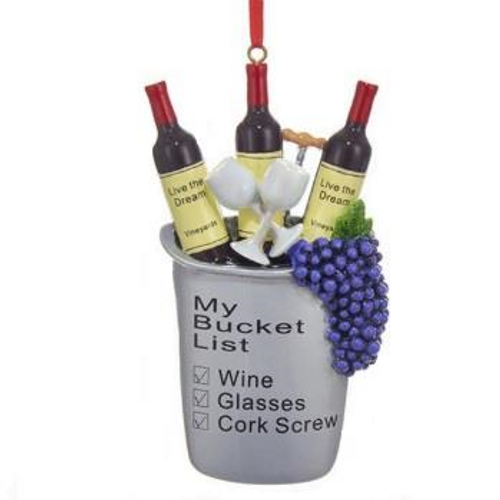 My Bucket List Wine Lover's Ornament