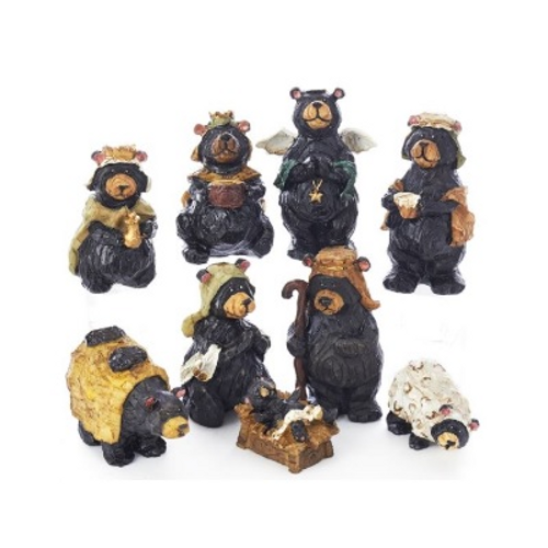9 Piece Bear Nativity Set