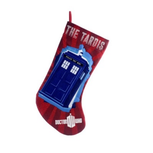 Doctor Who Tardis Red Applique Stocking