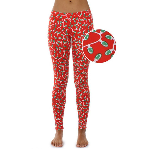 Target Holiday Christmas Fleece Lined Leggings Women Small / Medium Red Cat  Dog