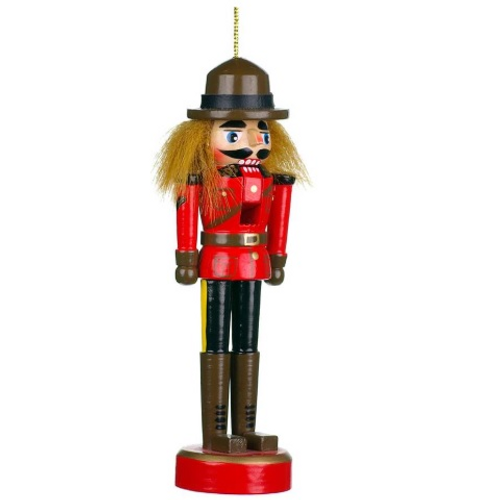 RCMP Mountie Wooden Christmas Nutcracker - RetroFestive.ca