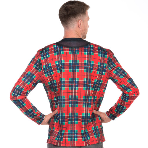 Tacky Tuxedo Ugly Christmas Long-Sleeve Tee Faux Real - Back Tacky Tuxedo Ugly Christmas Long-Sleeve Tee Faux Real - Back
