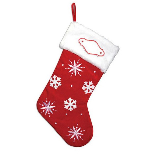 Snowflake Personalized Christmas Stocking Snowflake Personalized Christmas Stocking
