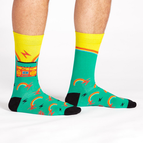 Roller Disco Men's Crew Socks Side View