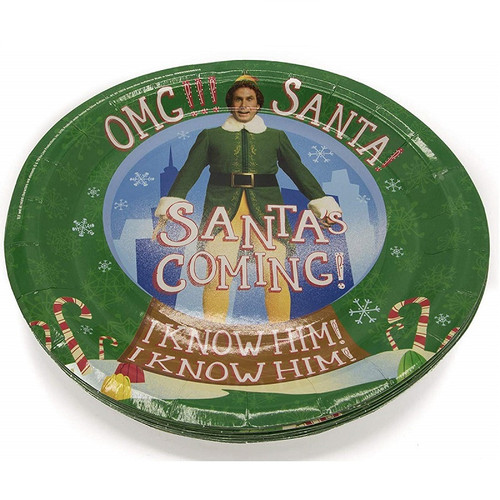 Elf OMG Santa Paper Plate View Elf OMG Santa Paper Plate View