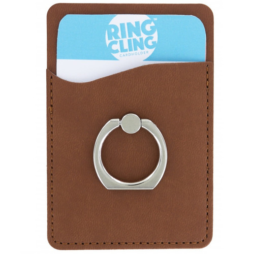 Brown Cling Ring Cardholder