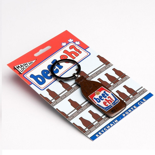Beer Eh? Bootle Keychain Packaged View