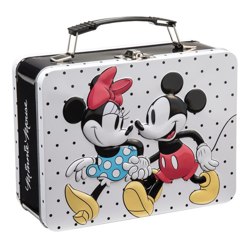 Disney Mickey and Minnie Tin Tote Front View Disney Mickey and Minnie Tin Tote Front View