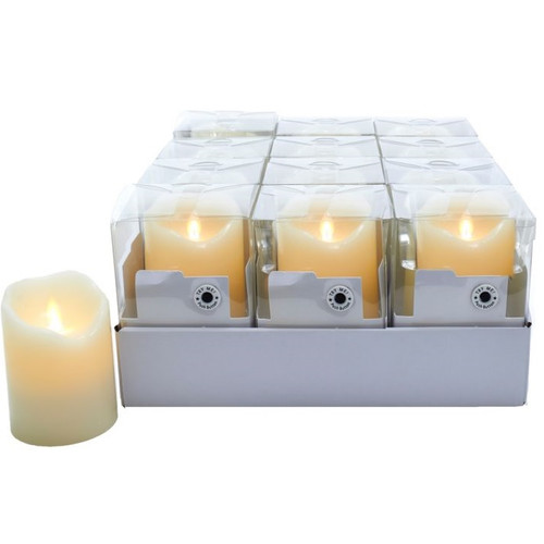 White LED Flicker Flame Candle with Remote