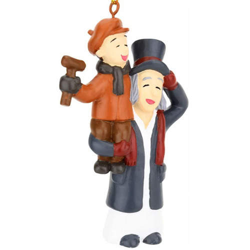Tree Buddees Scrooge and Tiny Tim Ornament side view